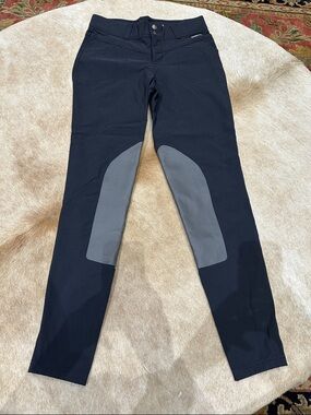 Kerrits Black Equestrian Breeches with Subtle Logo Size Small